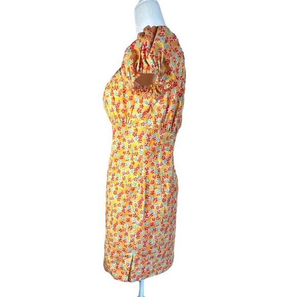Caroline Constas Calla Mini Dress in Orange Medium Womens floral - Picture 7 of 15